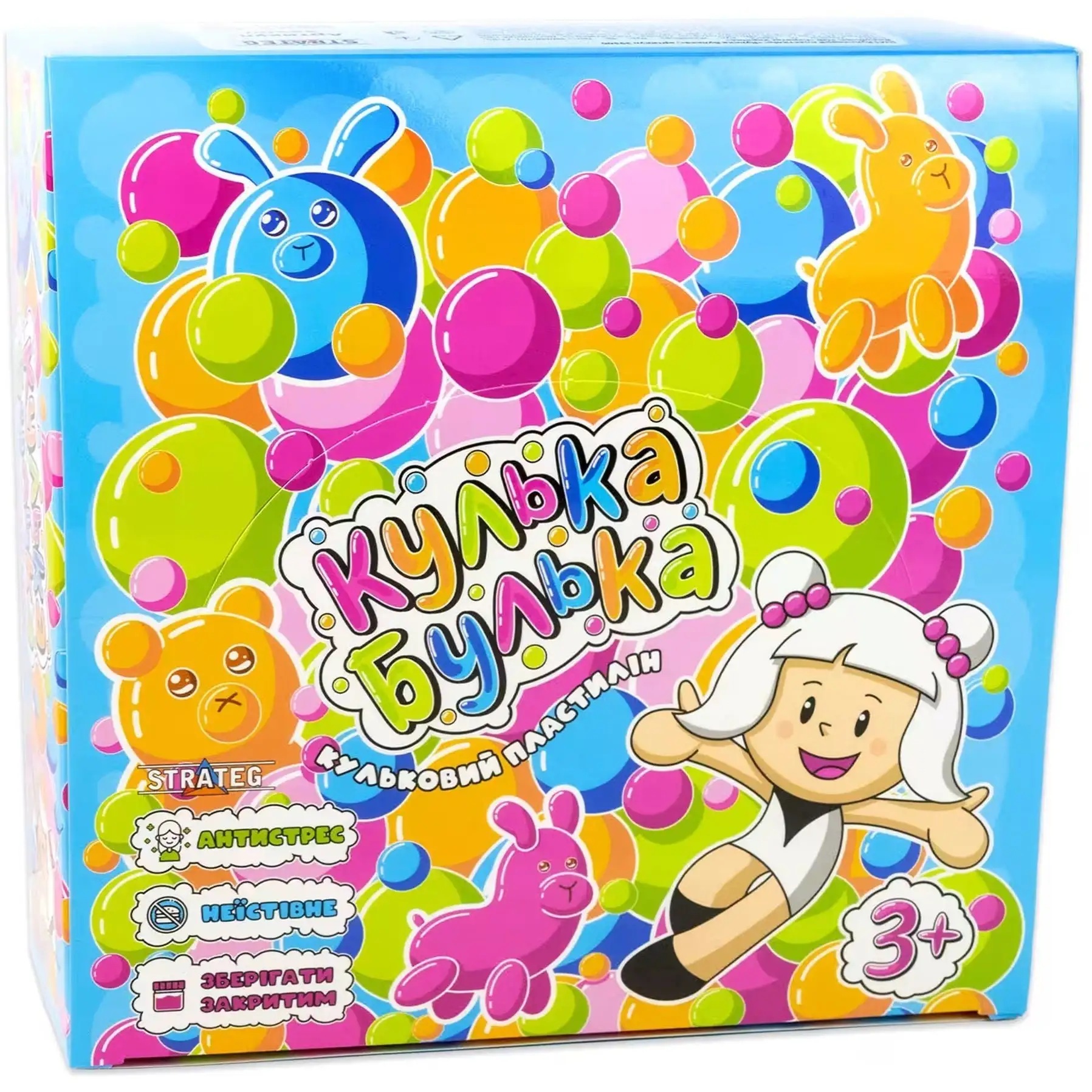 Пластилін кульковий "Кулька Булька" 39500  - 0,010 кг, в асортименті, в блоці 9 шт, в кор-ці 6 шт