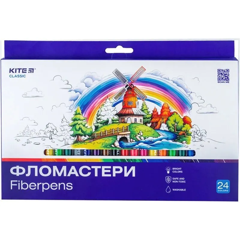 Фломастери, набiр 24 шт. Kite Classic