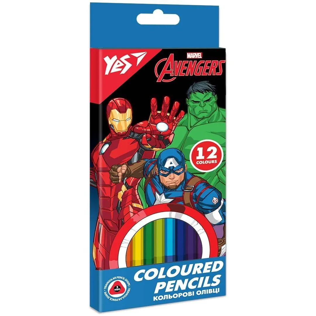 Олівці кольорові YES 12 кол. &quot;Marvel.Avengers&quot;