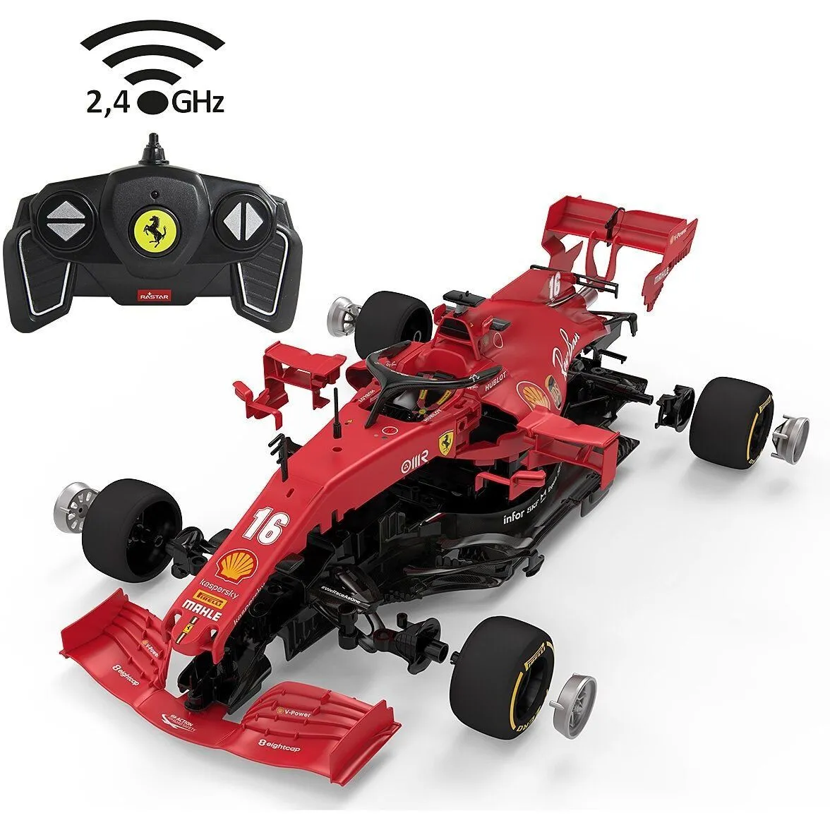 Автомобіль - конструктор на р/к Ferrari F1 1:16 червоний 2,4 ГГц