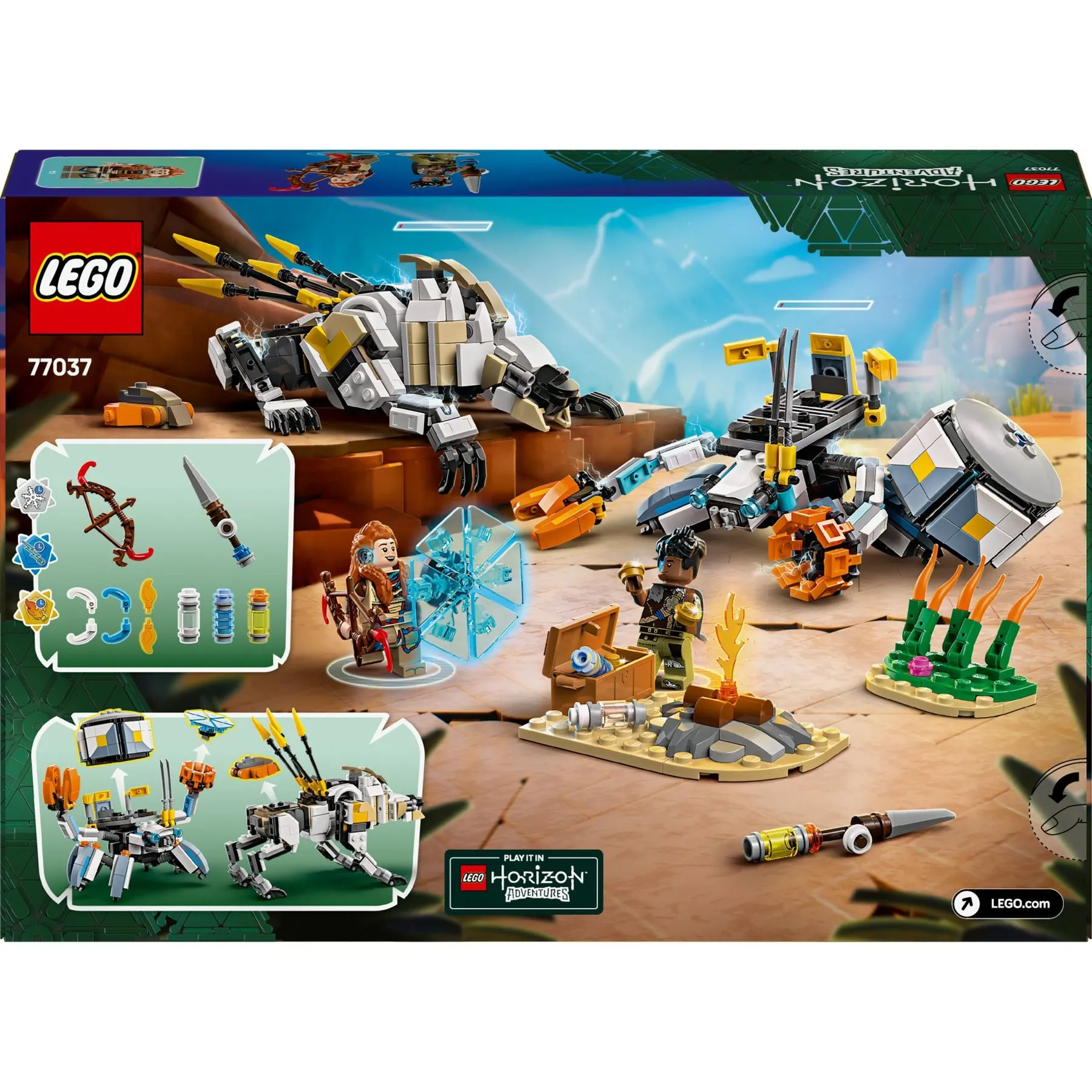 Конструктор Aloy і Varl проти Shell-Walker і Sawtooth LEGO Horizon