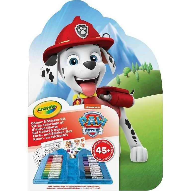 Переносний набір для малювання "Paw Patrol" з фломастерами та розмальовками