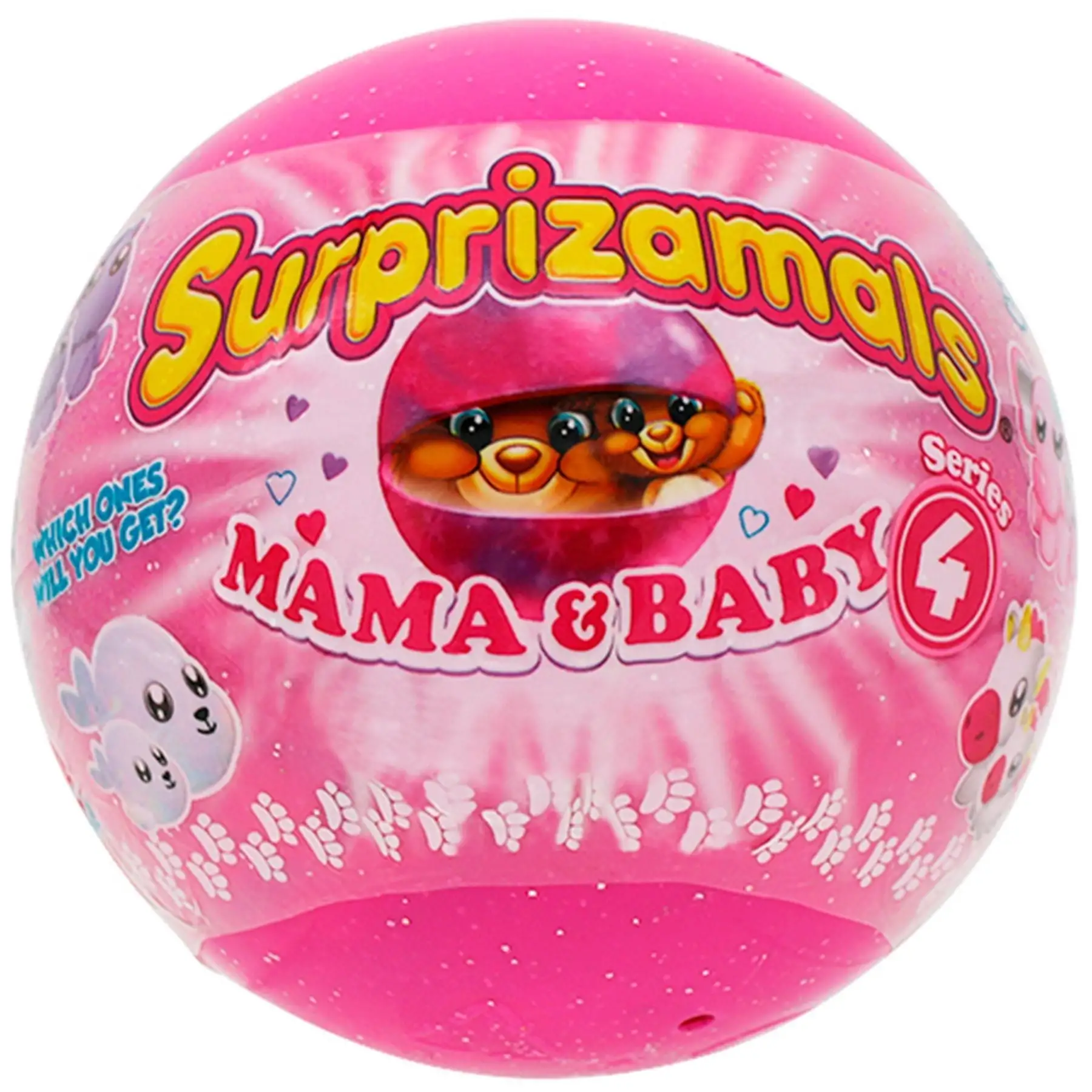 Набір мяких іграшок-сюрпризів у кулі SURPRIZAMALS S4  МАМА ТА МАЛЮК (6 видів в асорт.)