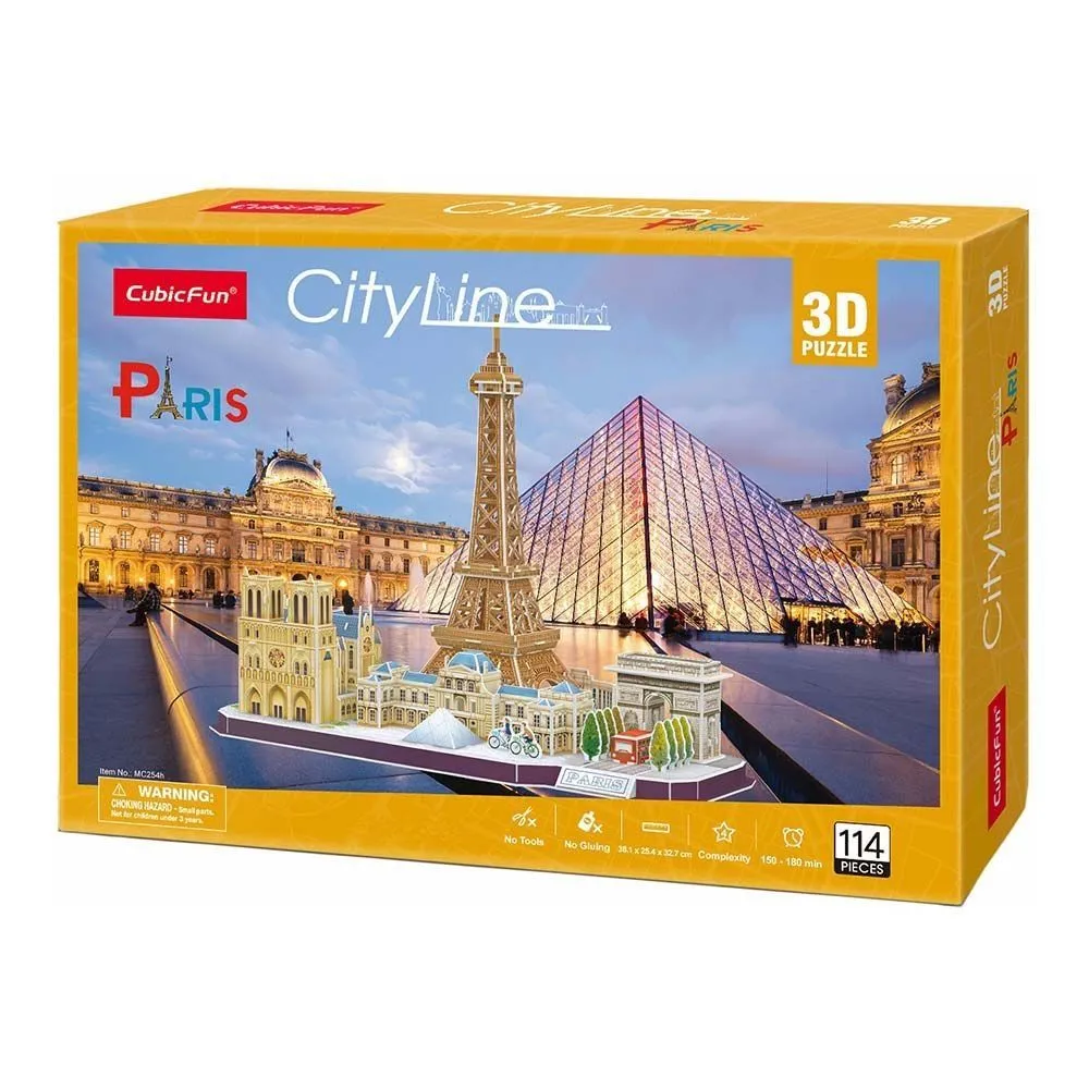 CubicFun Трехмерная головоломка-конструктор "CITY LINE PARIS"