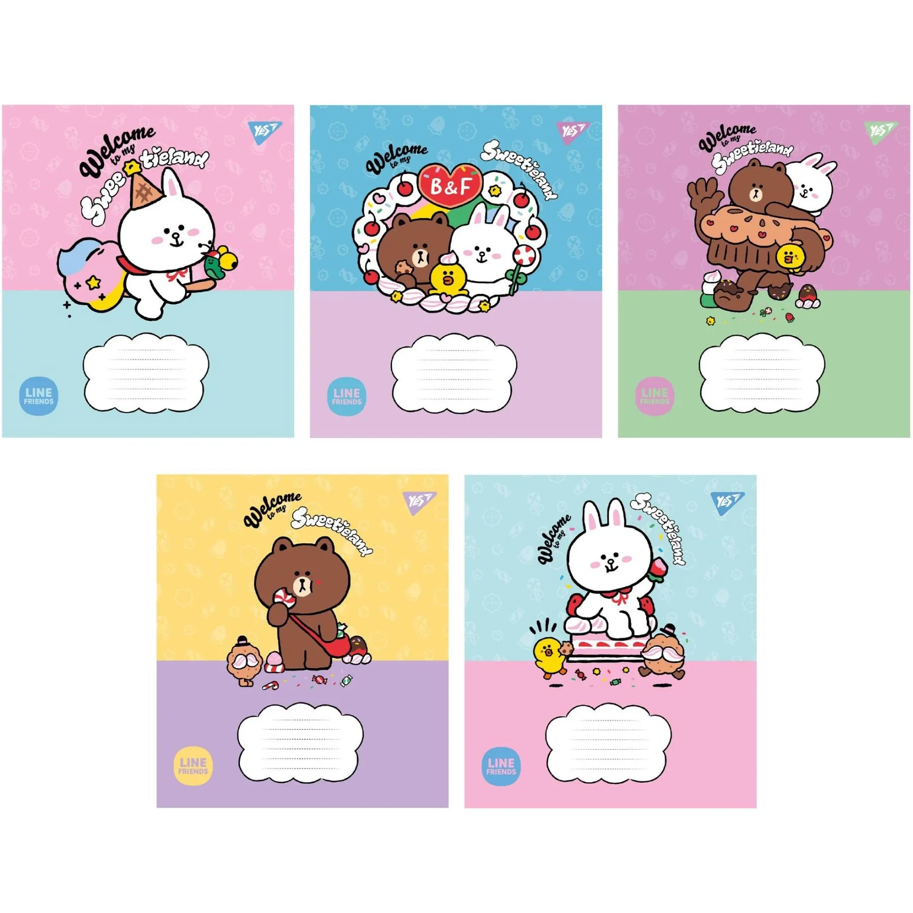 А5/12 лін. Yes Line Friends. Sweetieland, зошит учнів.