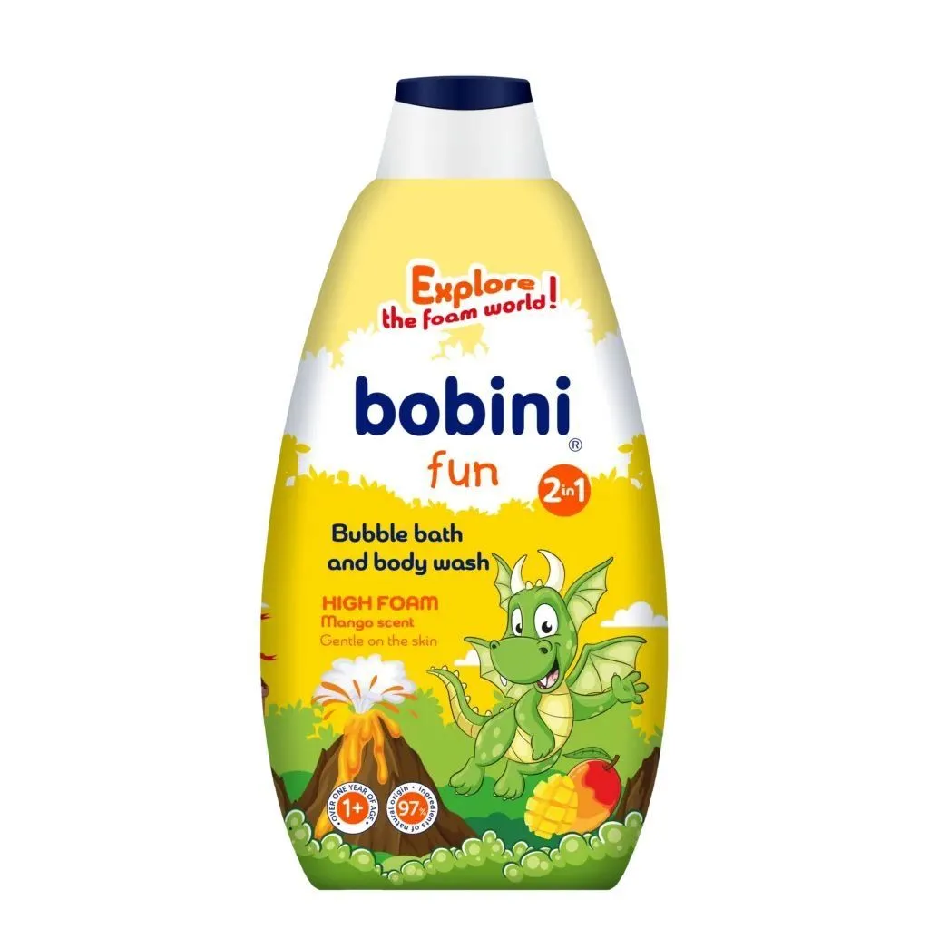 Піна для ванни та гель для душу 2 в 1 Манго ,500 мл.(1+) / "Bobini"
