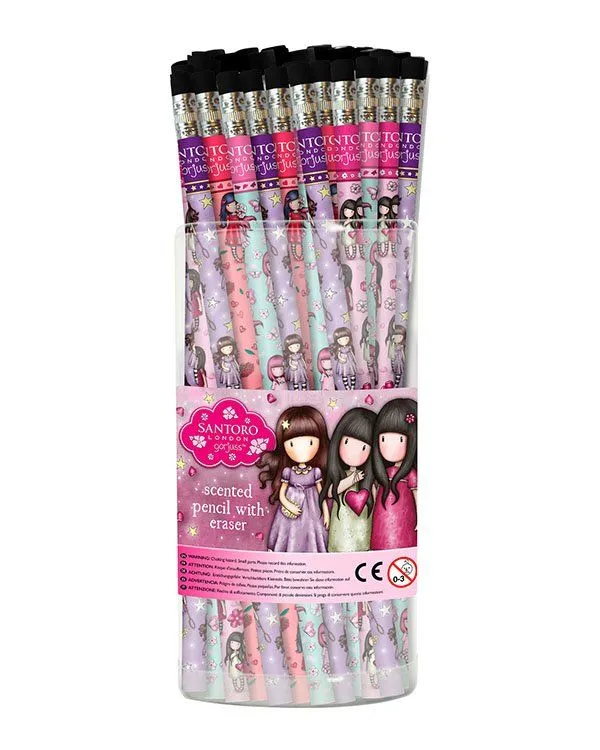 Gorjuss Sparkle &amp; Bloom - Простий олівець з ароматним ластиком Santoro