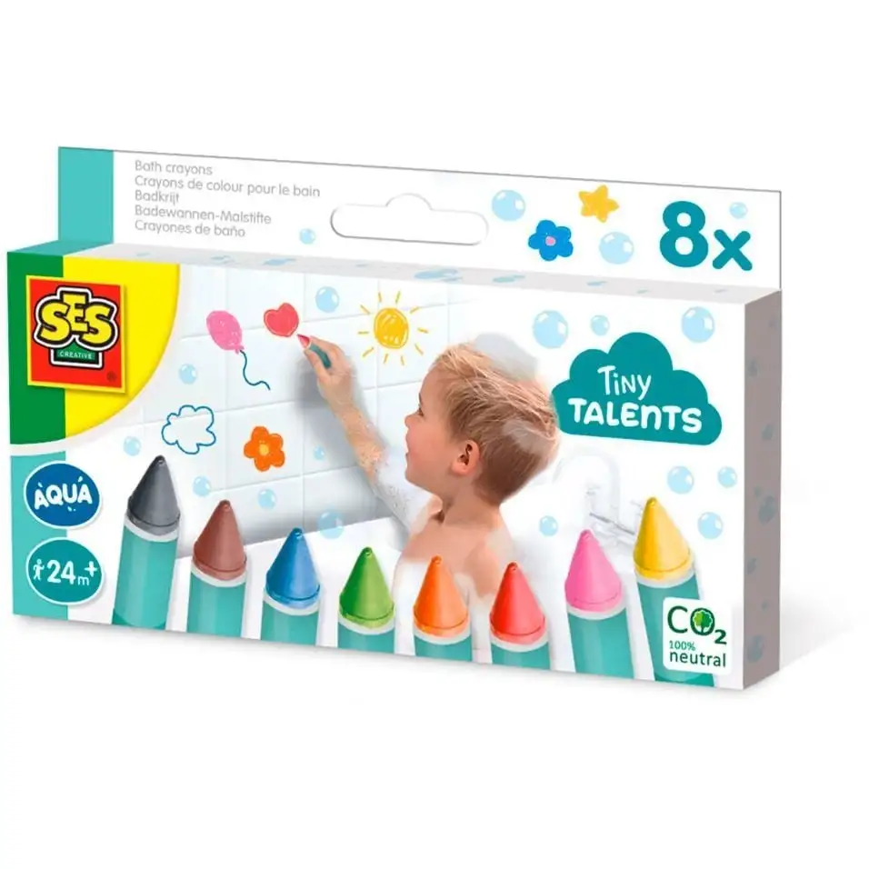 Набір для малювання серії "Tiny Talents" - ВЕСЕЛЕ КУПАННЯ (8 воскових олівців для ванної)