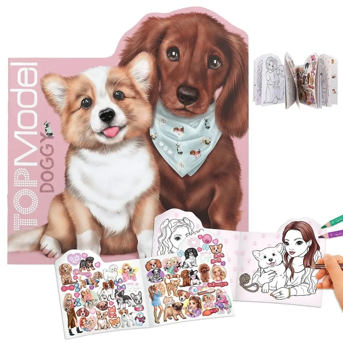 TOPModel Альбом для розфарбовування з наклейками KITTY and DOGGY 0412714