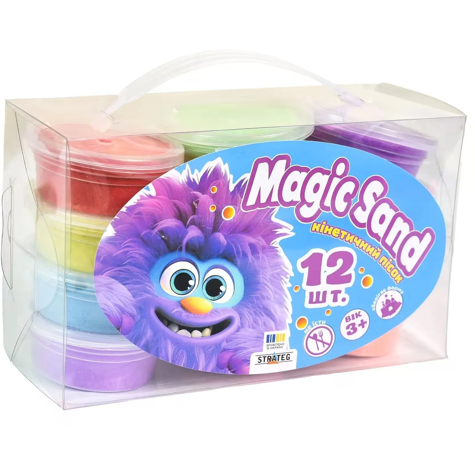 Набір кінетичного піску &quot;Magic sand&quot; 12 шт Strateg (39405)