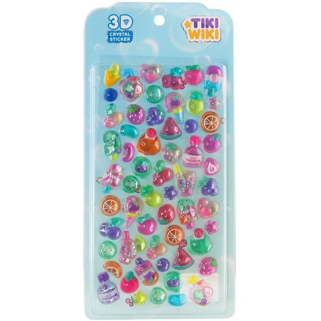 Набір 3D-наліпок TIKI WIKI серії "Crystal"  ТІКІ ФРУКТИ S2