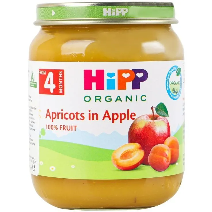 пюре абрикоси в яблуках, 125г
