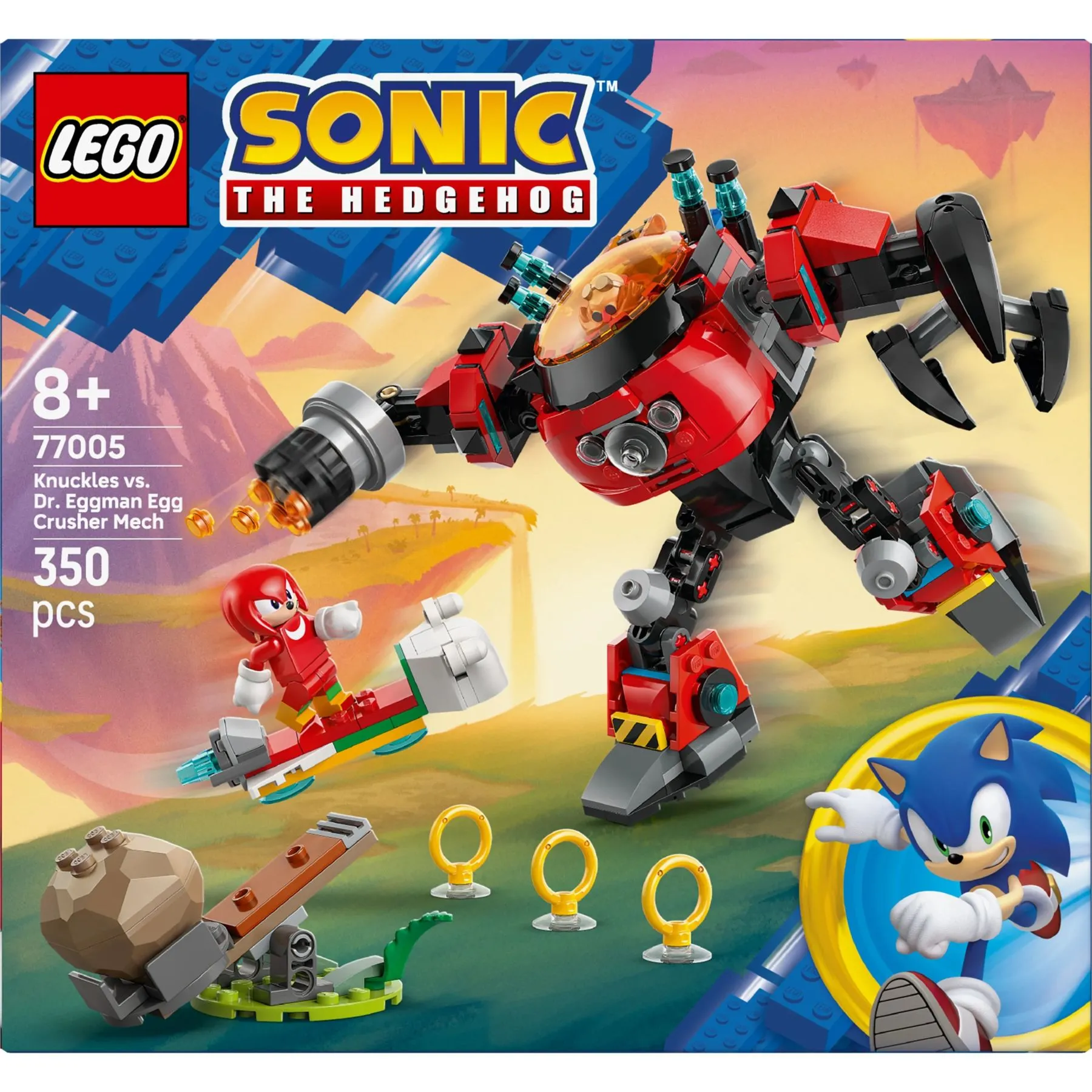 Конструктор Knuckles проти Dr. Eggman Egg Crusher Mech LEGO Sonic
