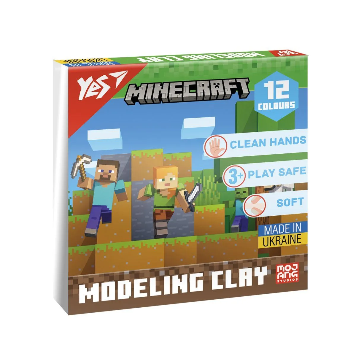 Пластилін Yes, 12 кол., 240г &quot;Minecraft&quot;