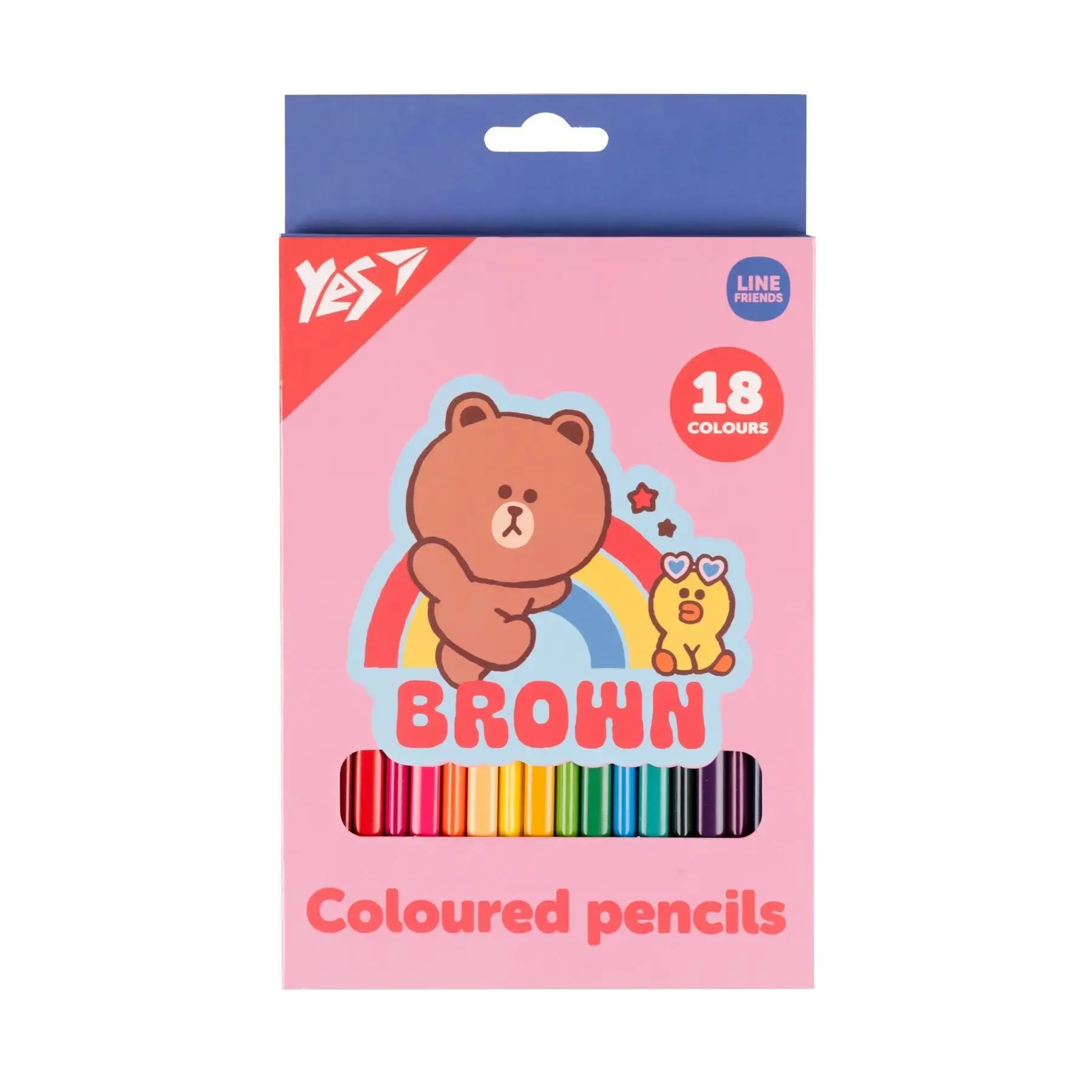 Олівці кольорові Yes 18 кол. &quot;Line Friends. Choco and Sally&quot;