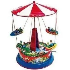 Весела карусель  механічна вінтажна іграшка з олова - &quot;Колекційний подарунок&quot;