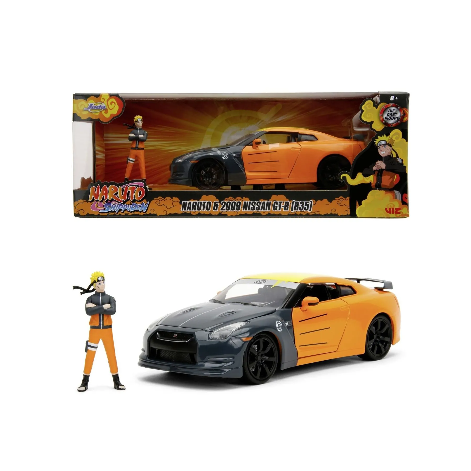 Машина металева Jada "Наруто" Ніссан GT-R з фігуркою Наруто, масш. 1:24, 8+