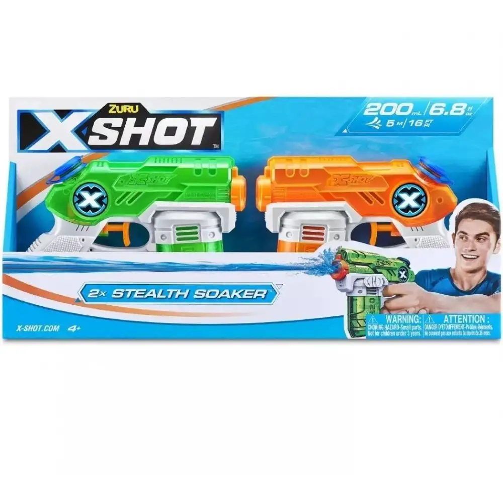 X -Shot Warfare Набір водних бластерів Double Small Stealth Soake (2 види зброї), арт. 01227R