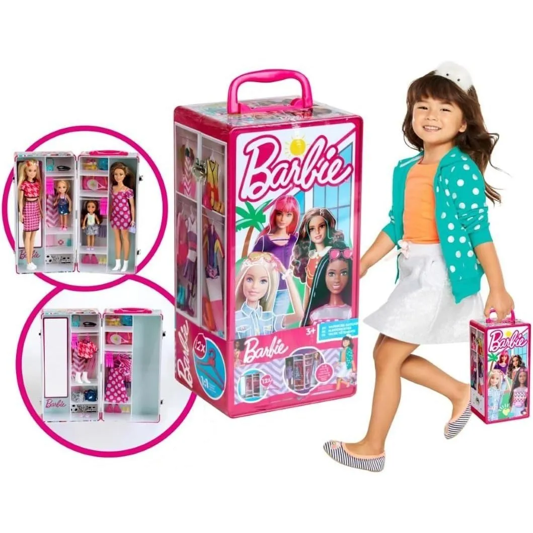 Klein Розкладна шафа для ляльок BARBIE із полицями та плічками для одягу, арт.5801