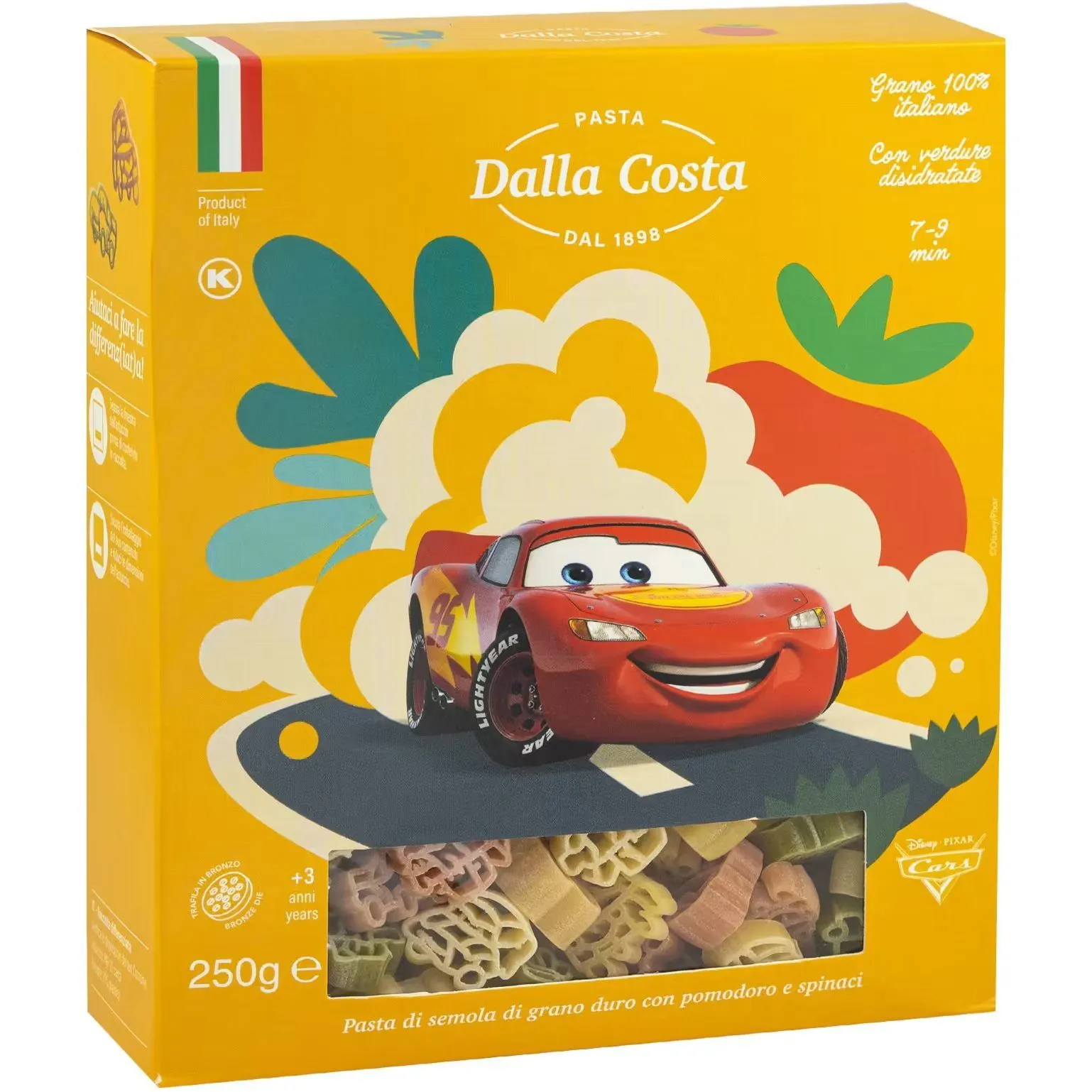 Макарони Dalla Costa "Тачки" 250 г (Cars)