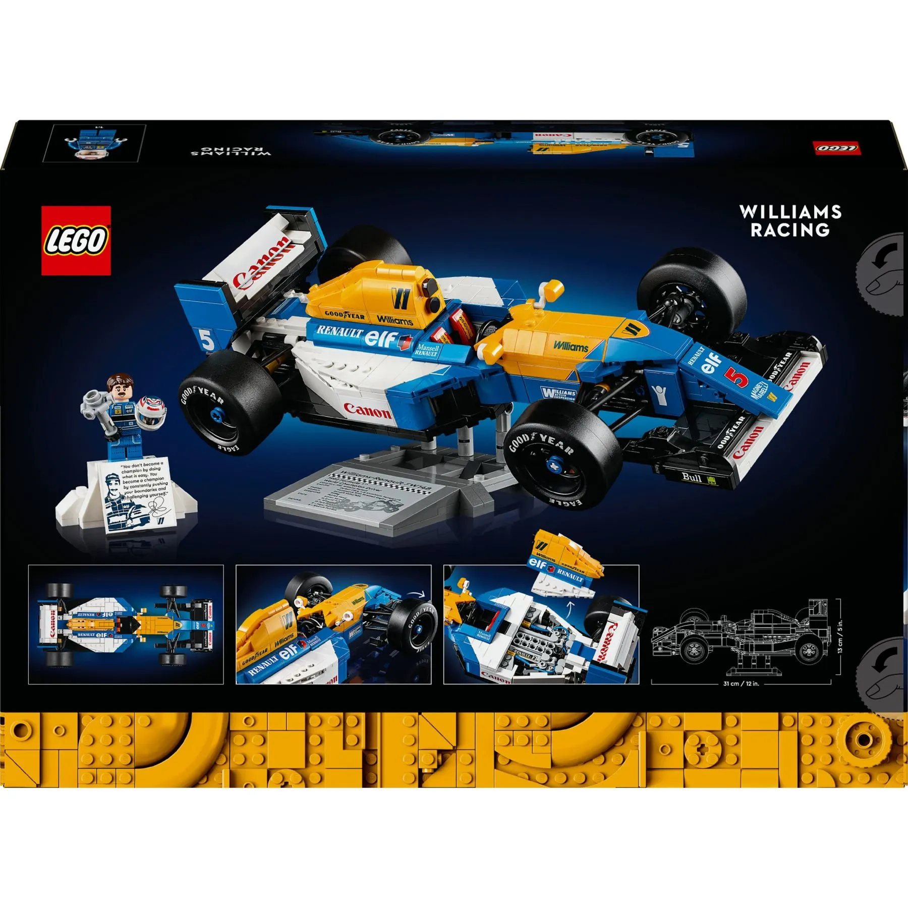 Конструктор Williams Racing FW14B і Найджел Менселл LEGO Icons