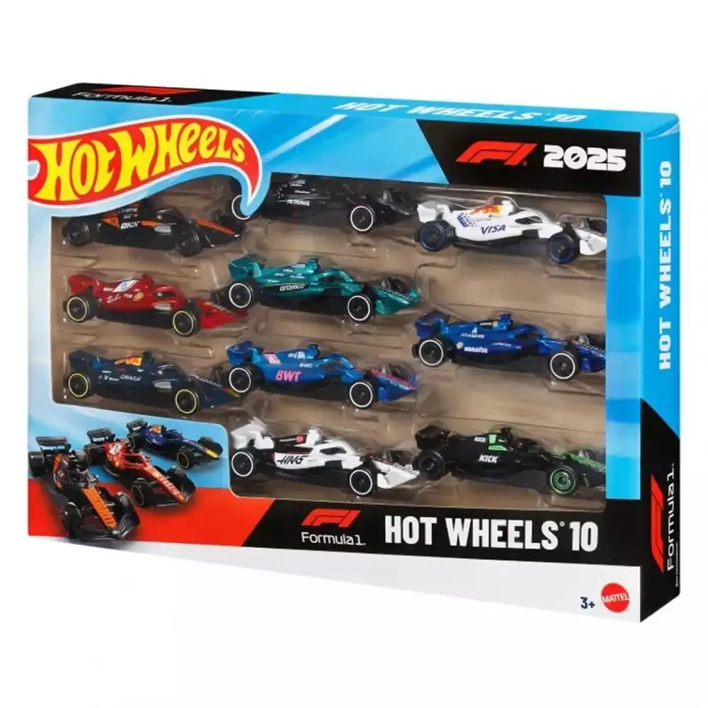 Набір з 10-и базових машинок "Формула 1" Hot Wheels
