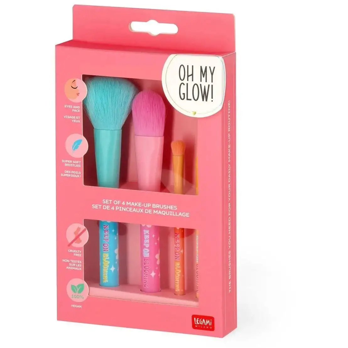 Набір із 4 пензлів для макіяжу OH MY GLOW!  Дейзі , арт MUBS0004