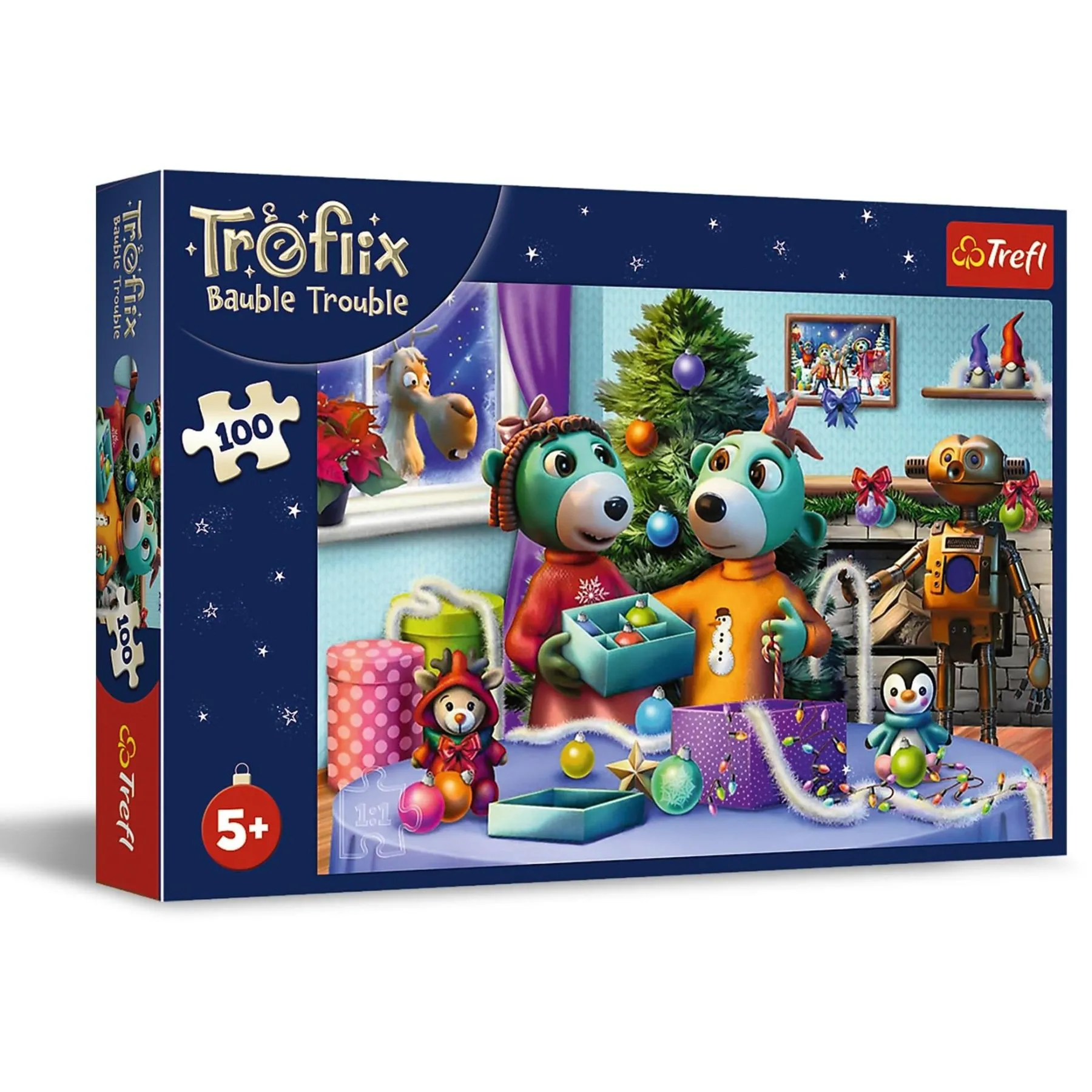 64831 Trefl Пазли "100" The Treflik Family Сімейне Різдво Трефліка