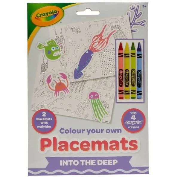 Crayola Підложки-розмальовки &quot;Підводний світ&quot; 2 шт з олівцями.