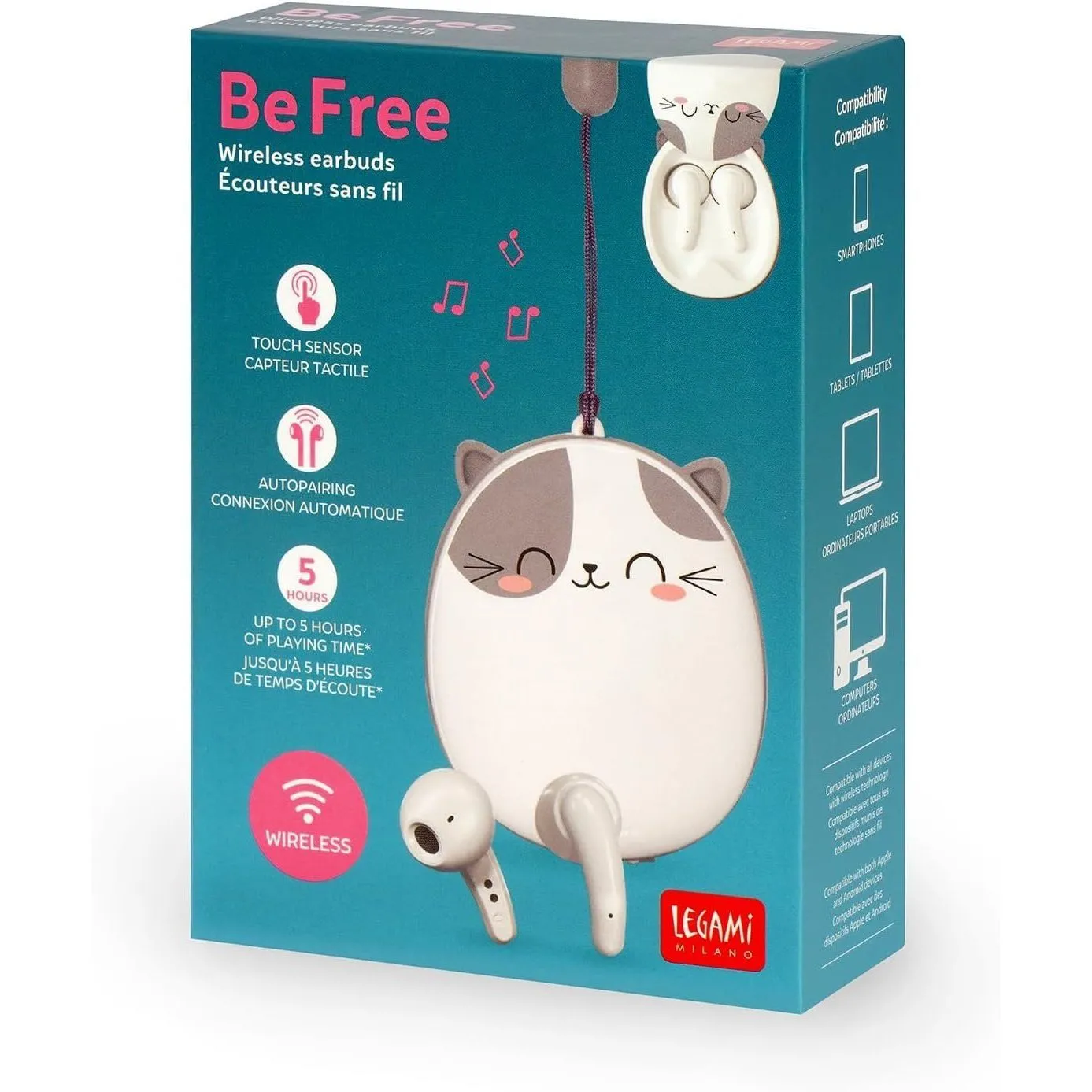 Бездротові навушники Be Free Котик, арт EAR0004
