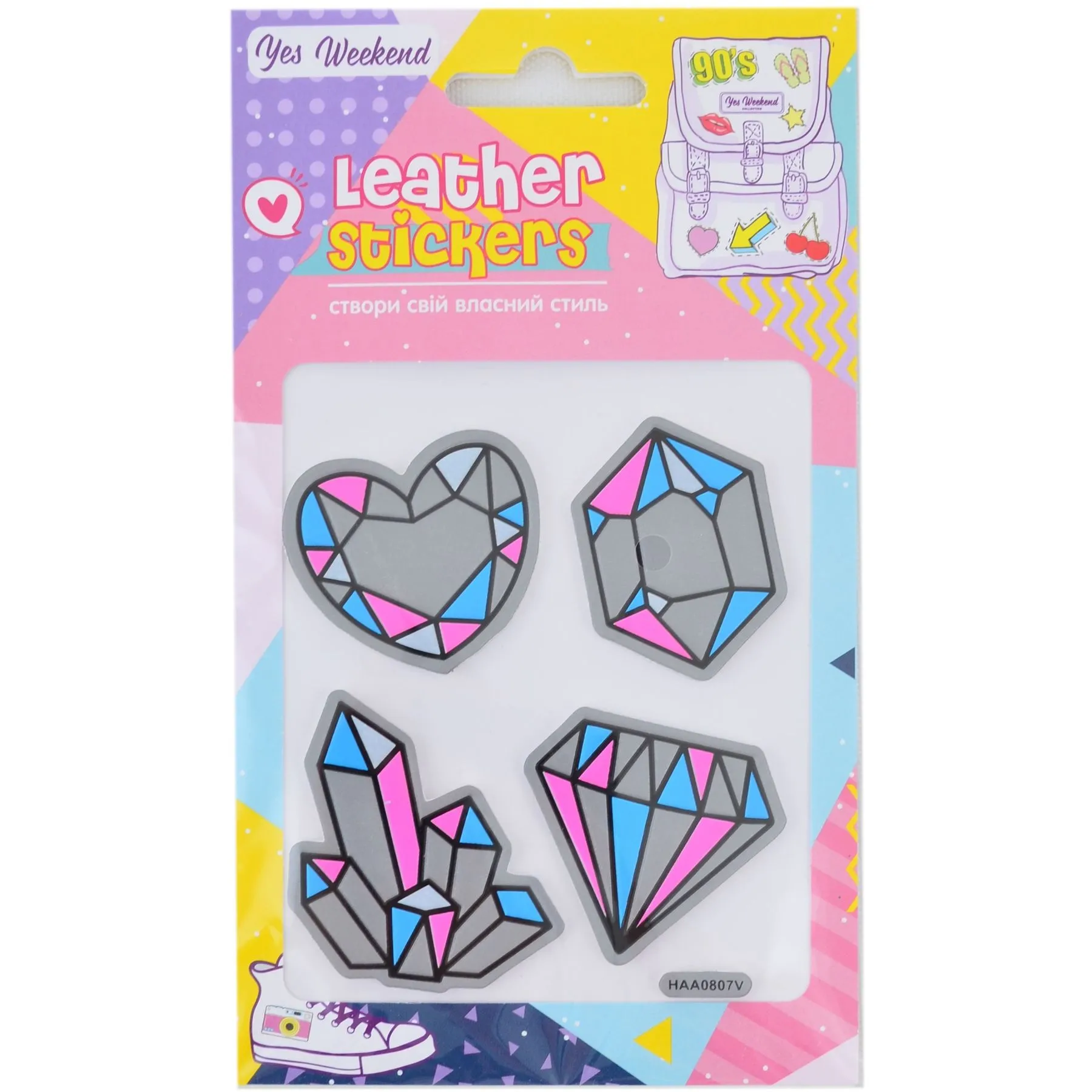 Набір наклейок YES Leather stikers "Crystals"