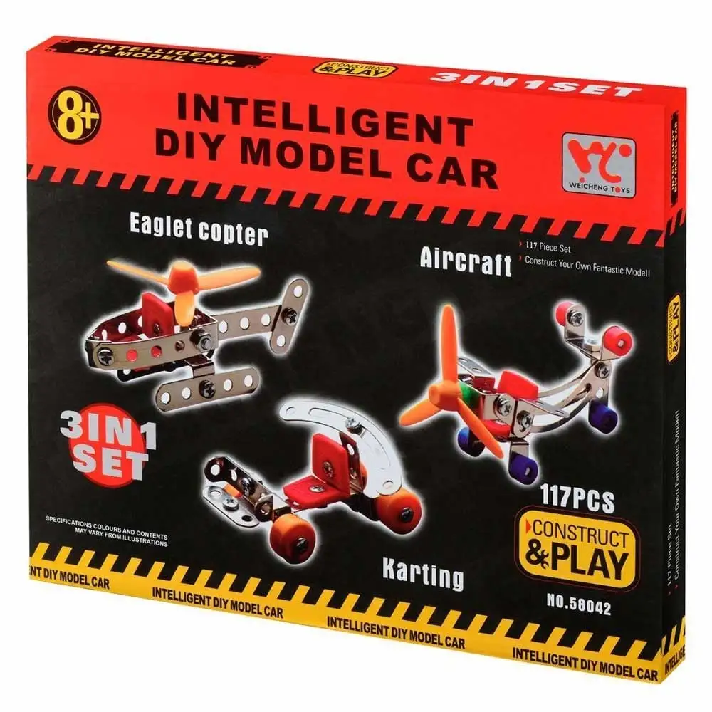 Конструктор металлический Same Toy Inteligent DIY Model Car 3в1 117 эл. 58042Ut