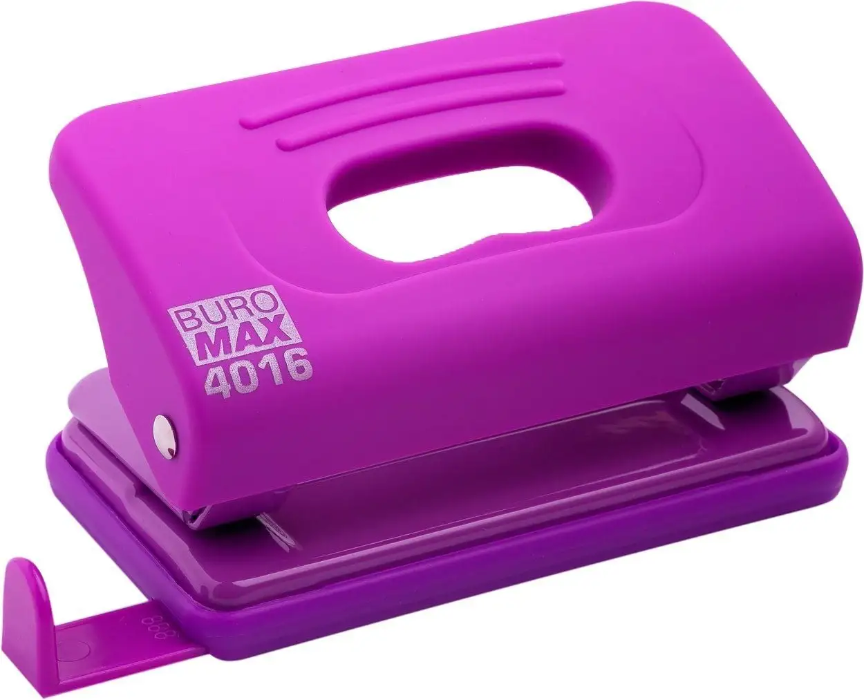 Діркопробивач пластиковий RUBBER TOUCH(до 10арк.), фіолетовий BUROMAX