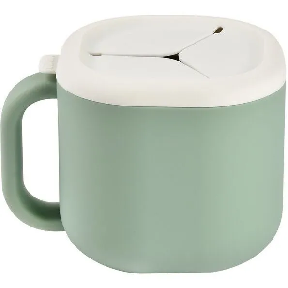 Чашка силіконова для снеків і напоїв Pick &#039;n&#039; Snack Beaba - оливковий