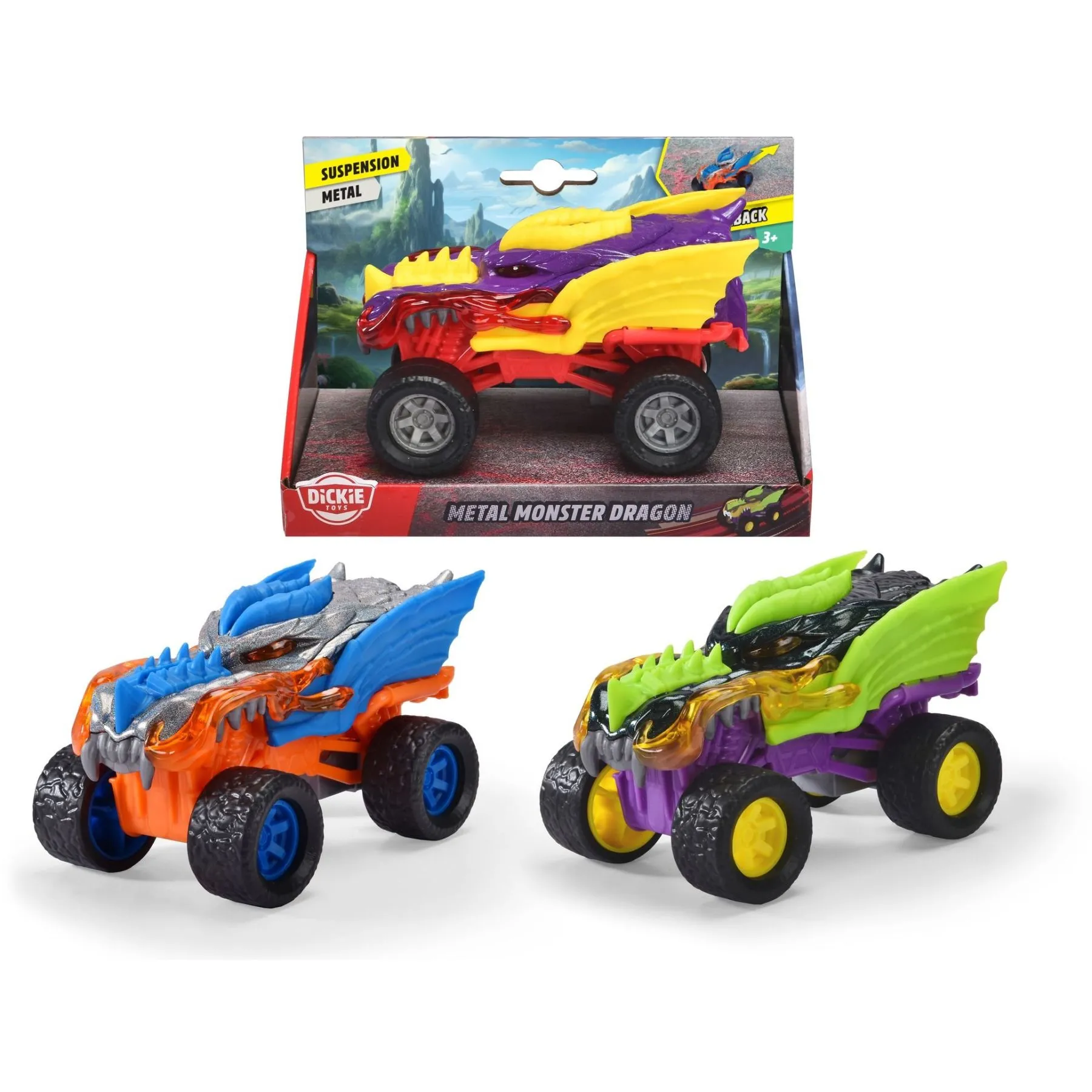 Машинка &quot;Монстр дракон&quot;, 3 види, метал, 15 см, 3+