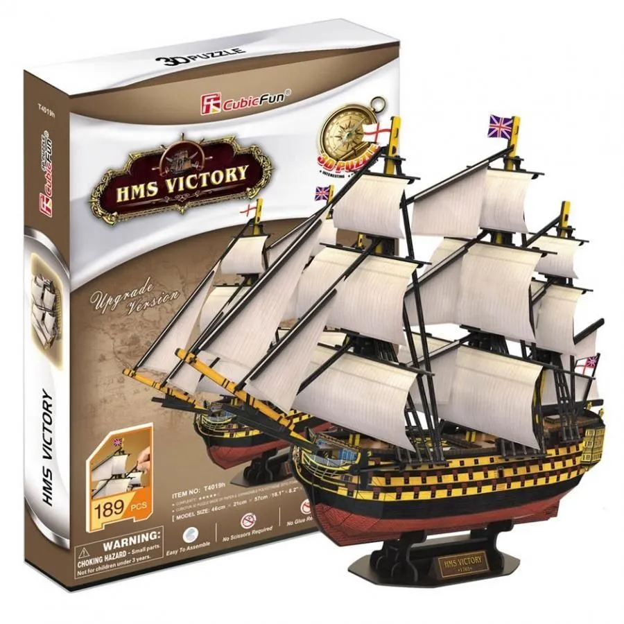Тривимірна головоломка-конструктор "HMS Victory" Cubic Fun