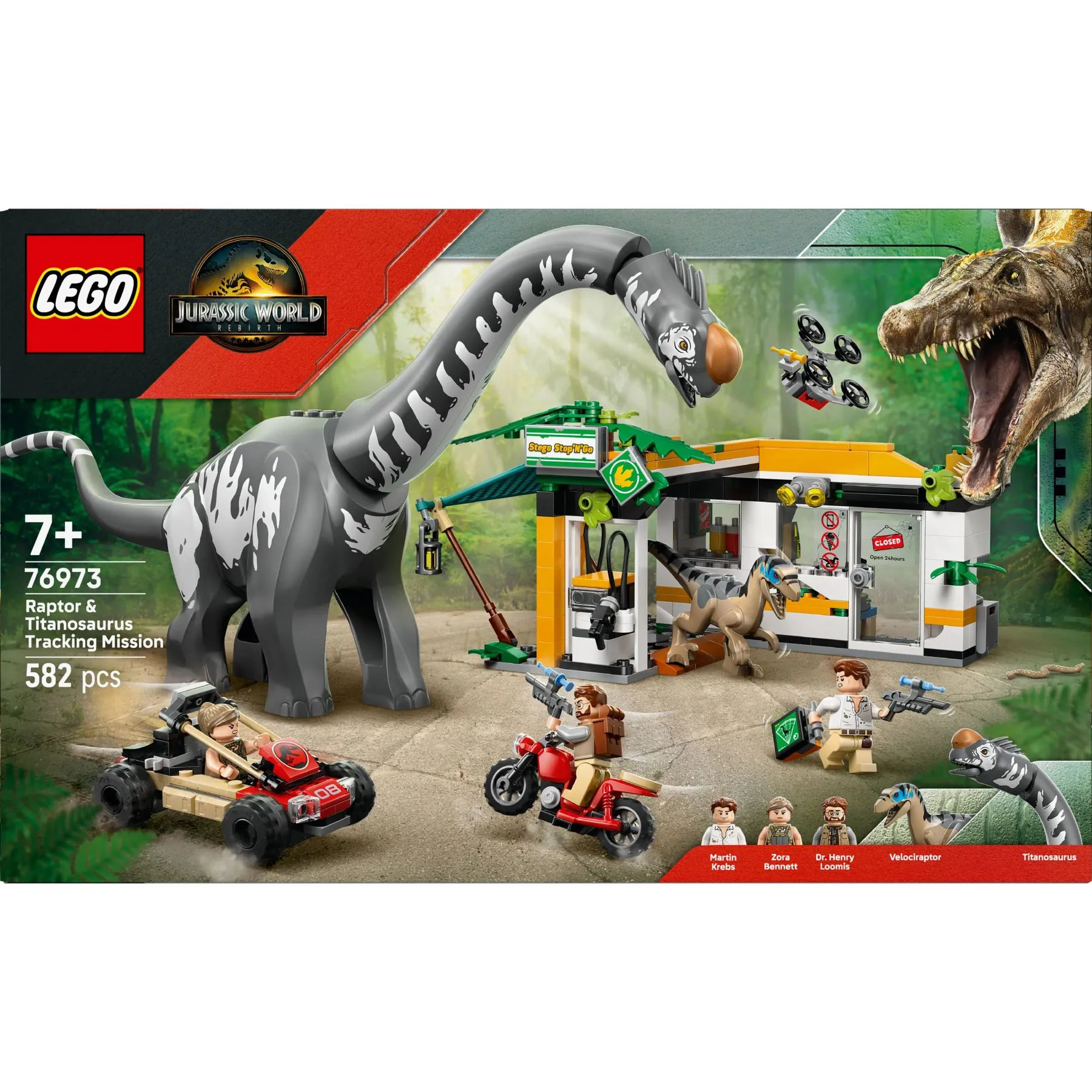 Конструктор Місія з відстеження раптора і титанозавра LEGO Jurassic World