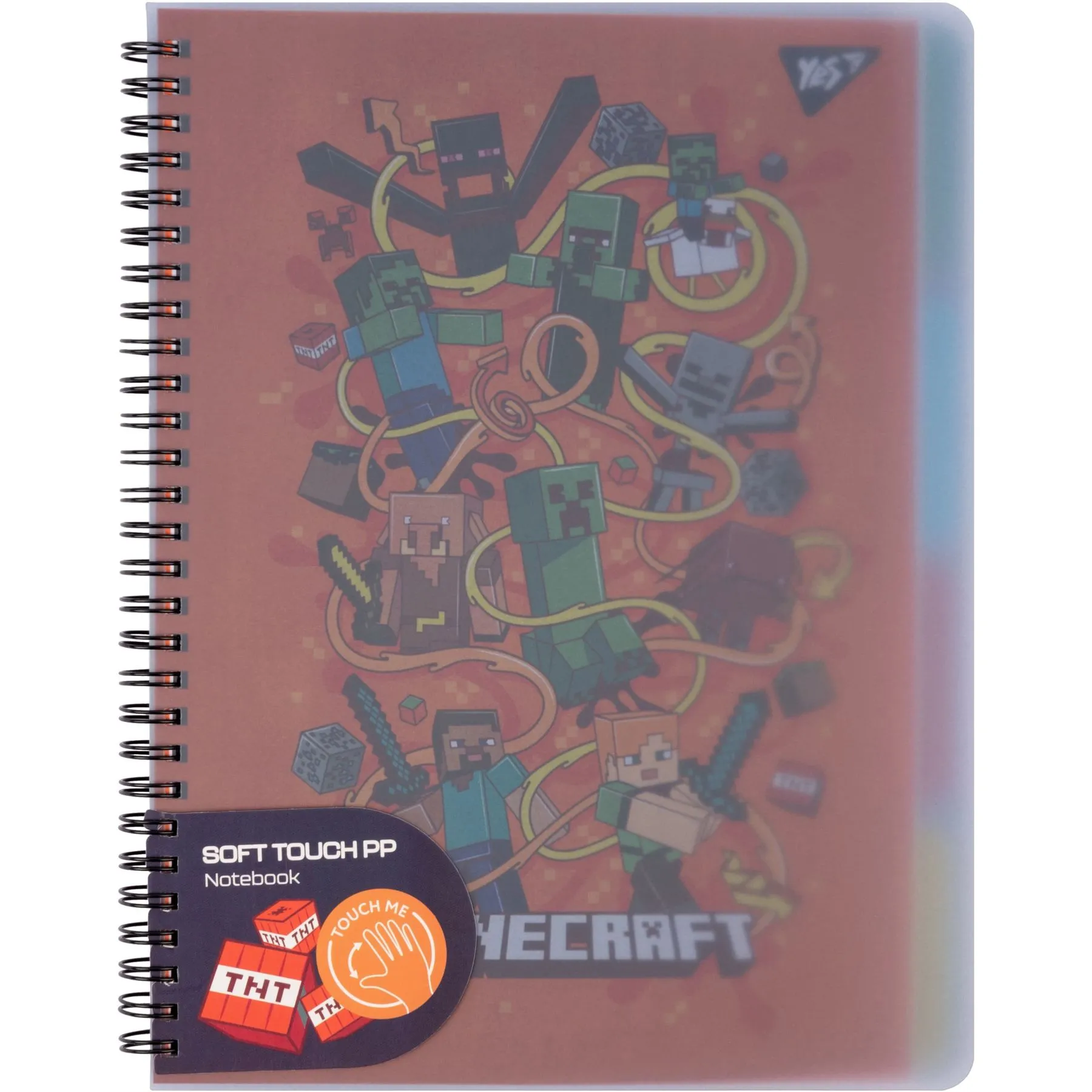 Зошит для записів YES В5, 80 арк., софт-тач пласт.обкл. &quot;Minecraft&quot;