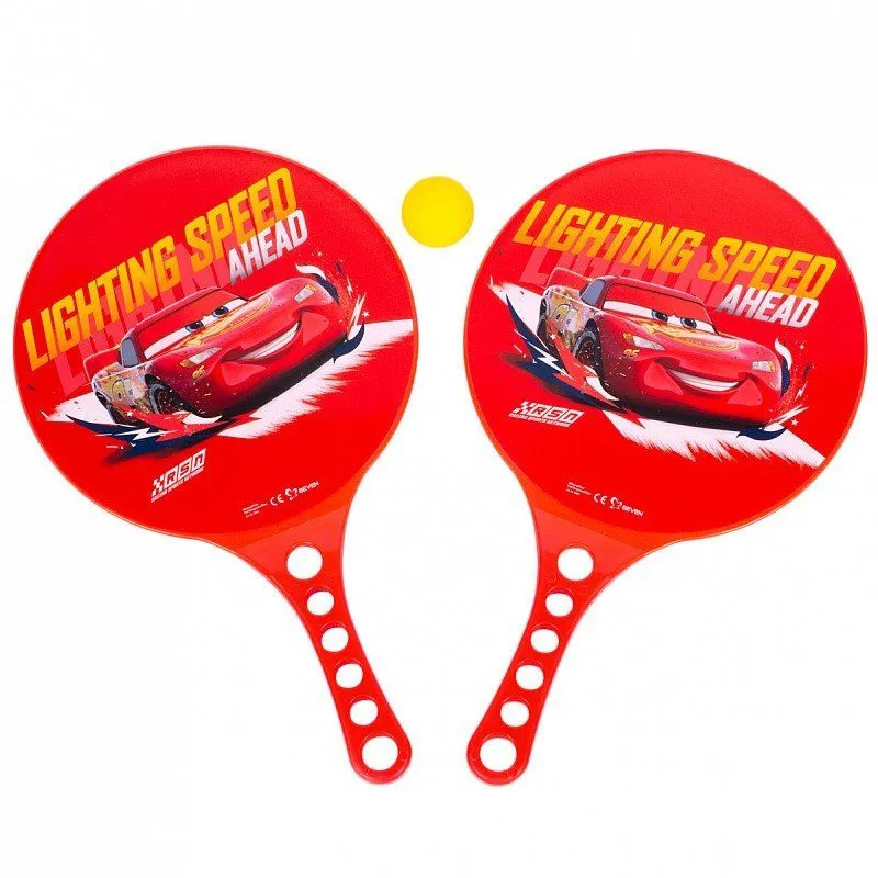 Набiр для настiльного тенiсу &quot;Тачки&quot; 2 ракетки + м&#039;ячик у сітці 37*22*3 см