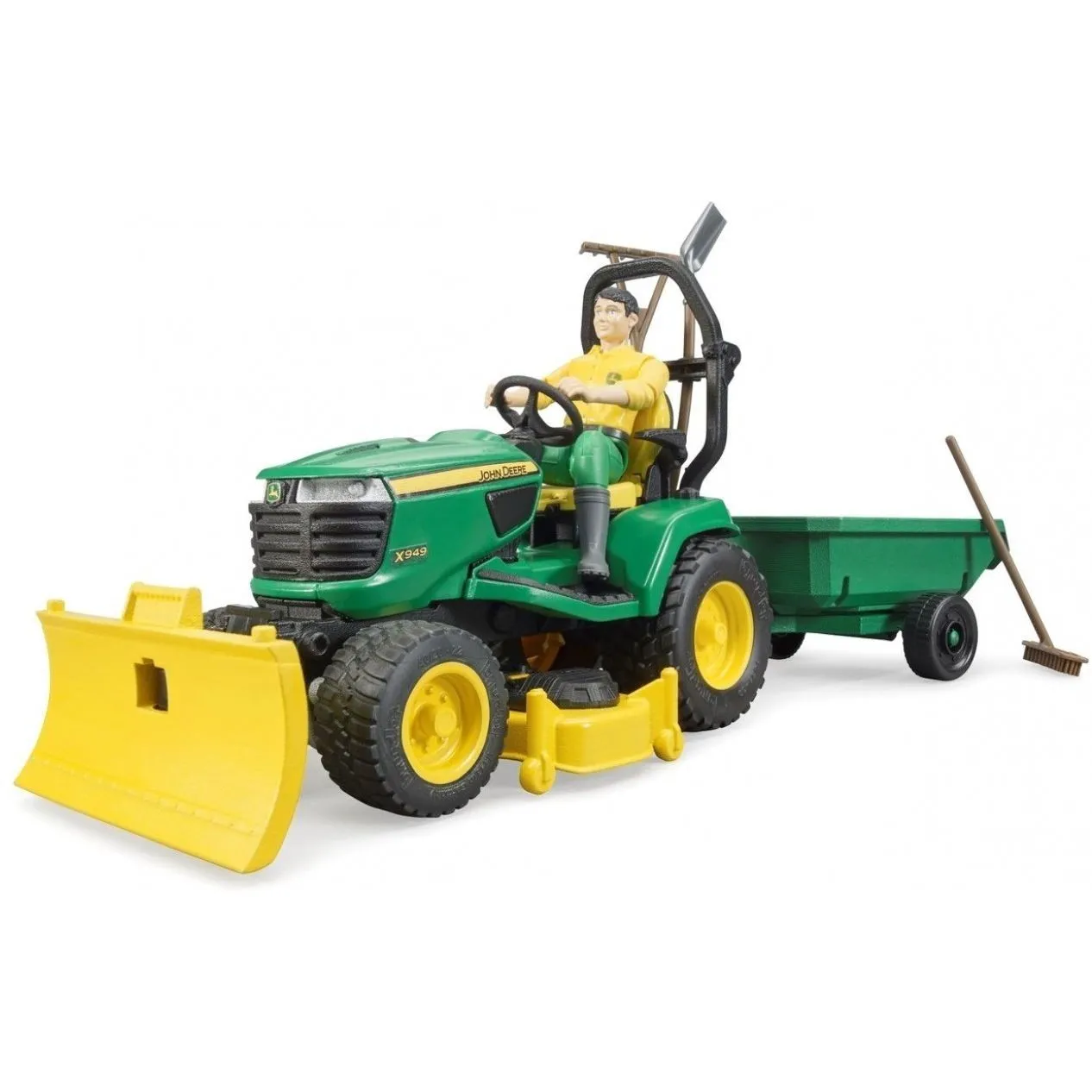Набір іграшковий. Садовий трактор John Deere з причепом та фігуркою садівника