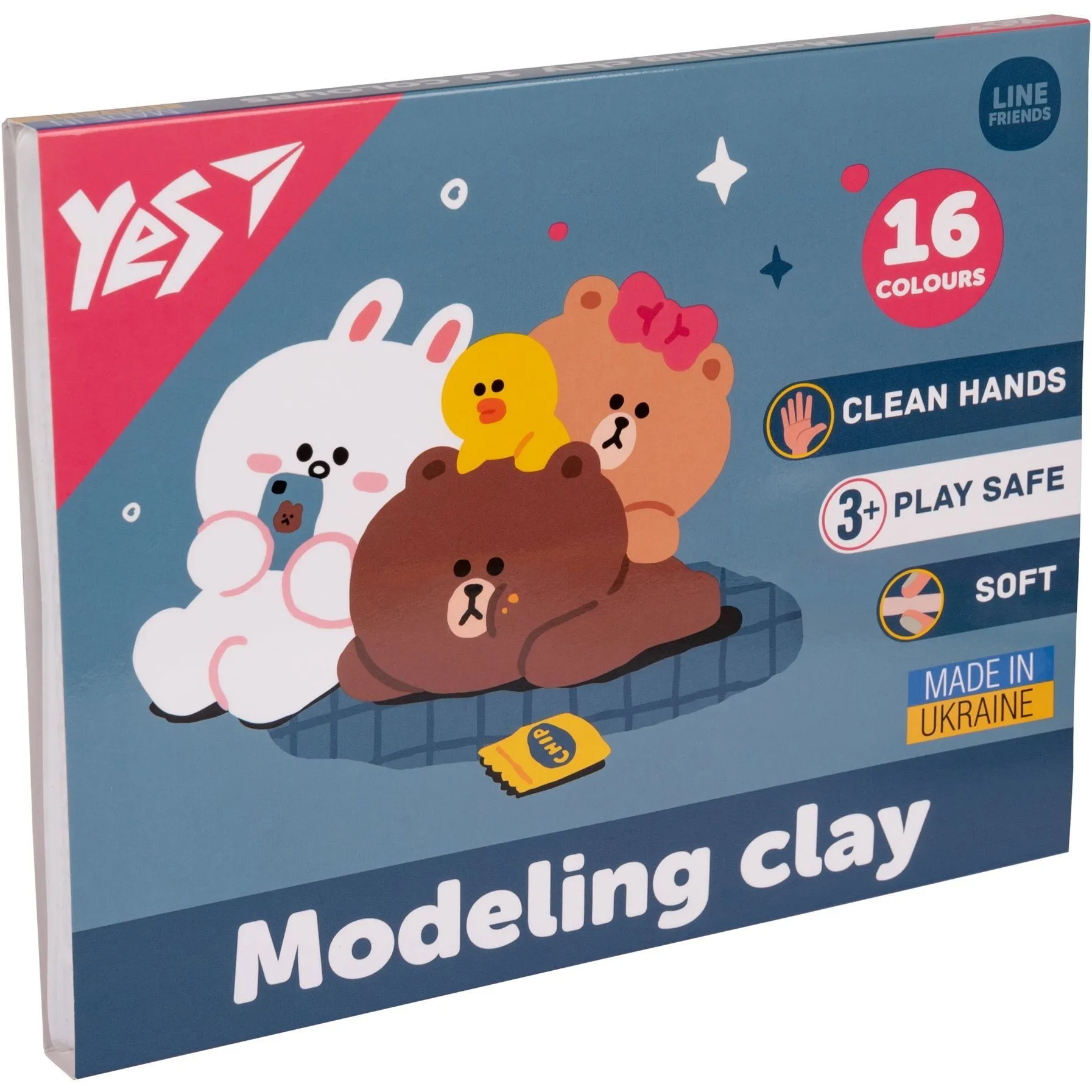 Пластилін Yes, 16 кол., 320г &quot;Line Friends&quot;