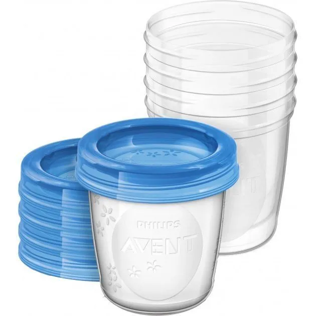 Контейнери для зберігання грудного молока &quot;Avent&quot; 5x180 мл