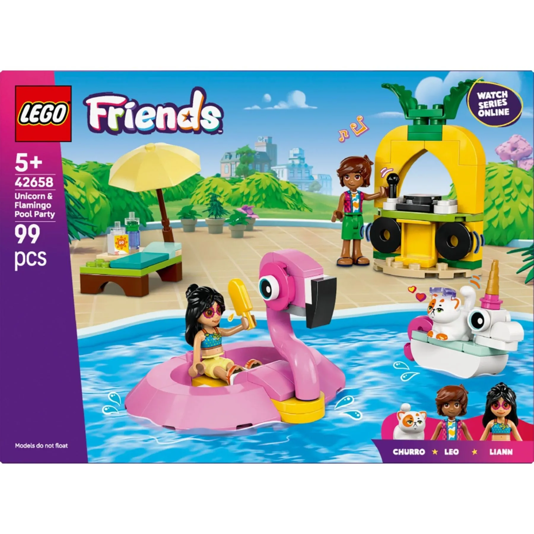 Конструктор Вечірка єдинорога та фламінго біля басейну LEGO Friends