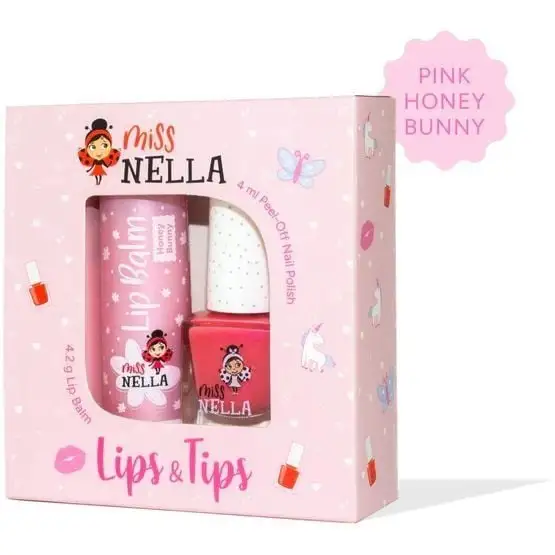 Набір Miss Nella Duo Pack (бальзам для губ Honey Bunny, лак MN28)
