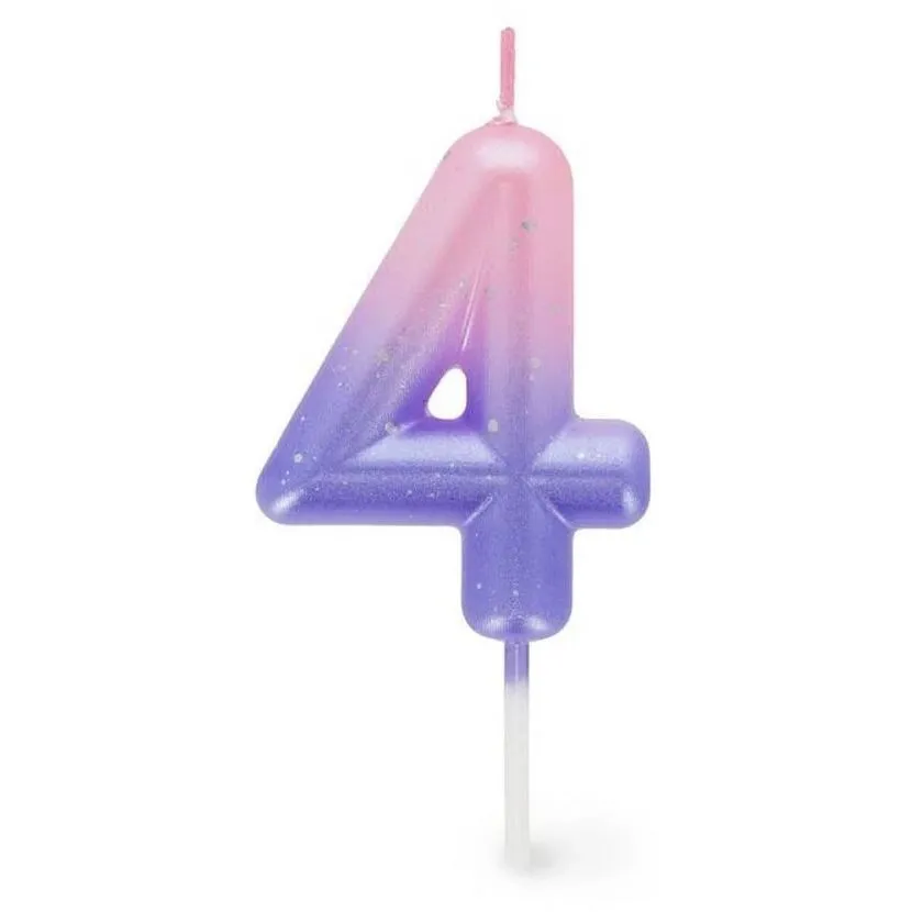 Свічка для торта  Happy Birthday Candle  рожева  4, арт CNU0005