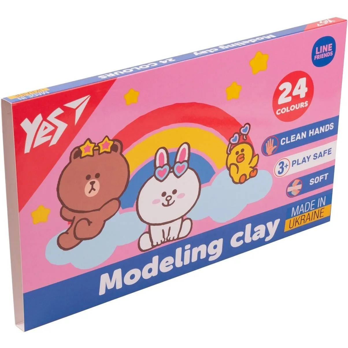 Пластилін YES, 24  кол., 480г &quot;Line Friends&quot;