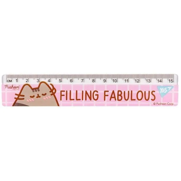 Лінійка Yes 15 см "Pusheen"