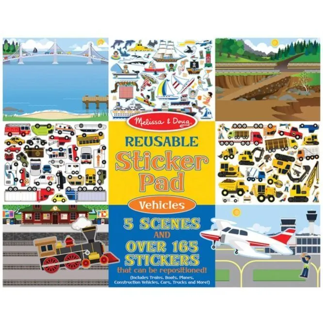 Melissa &amp; Doug: Набір багаторазових наліпок "Транспорт"