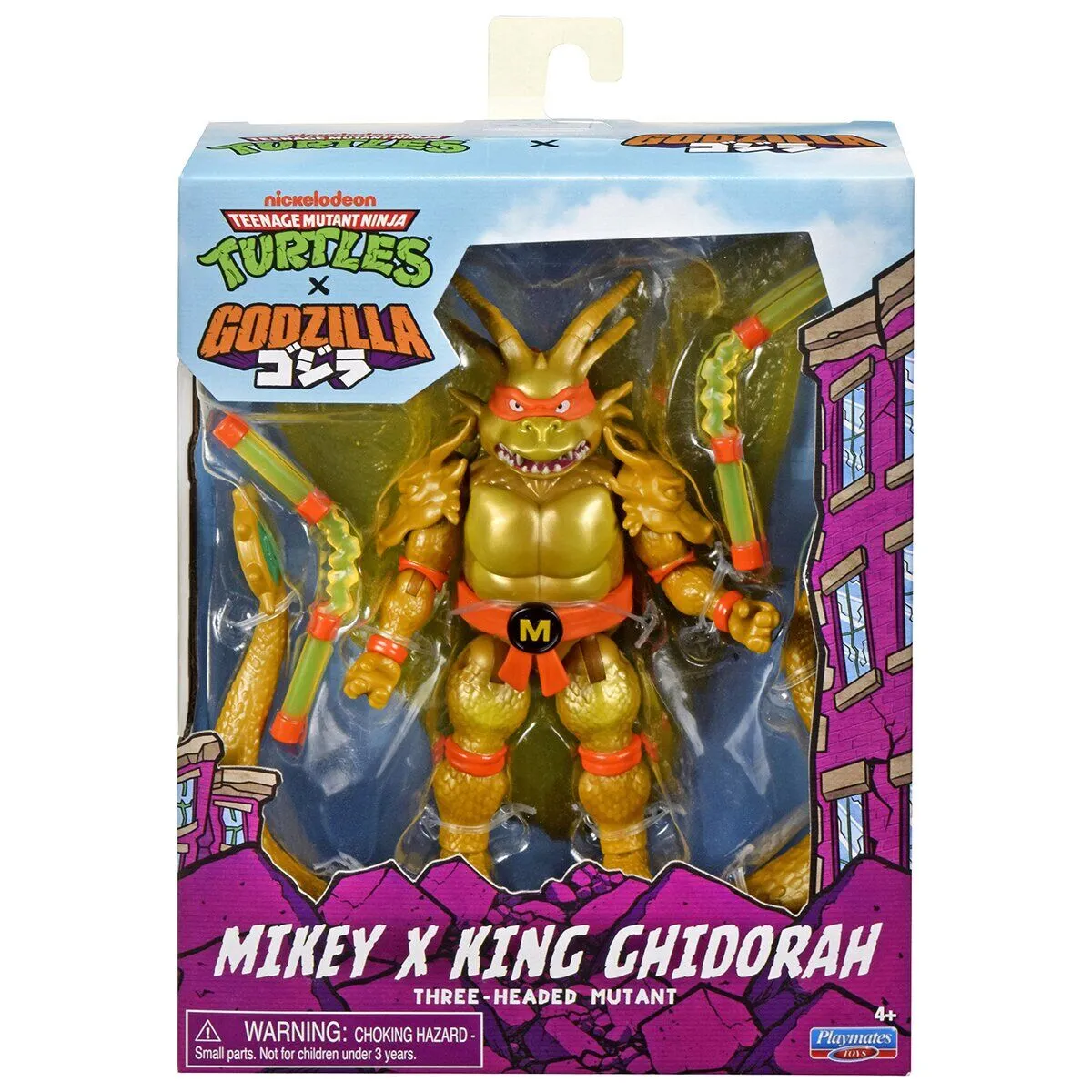 Фігурка TMNT X GODZILLA  МАЙКІ В ОБРАЗІ КОРОЛЯ ГІДОРИ
