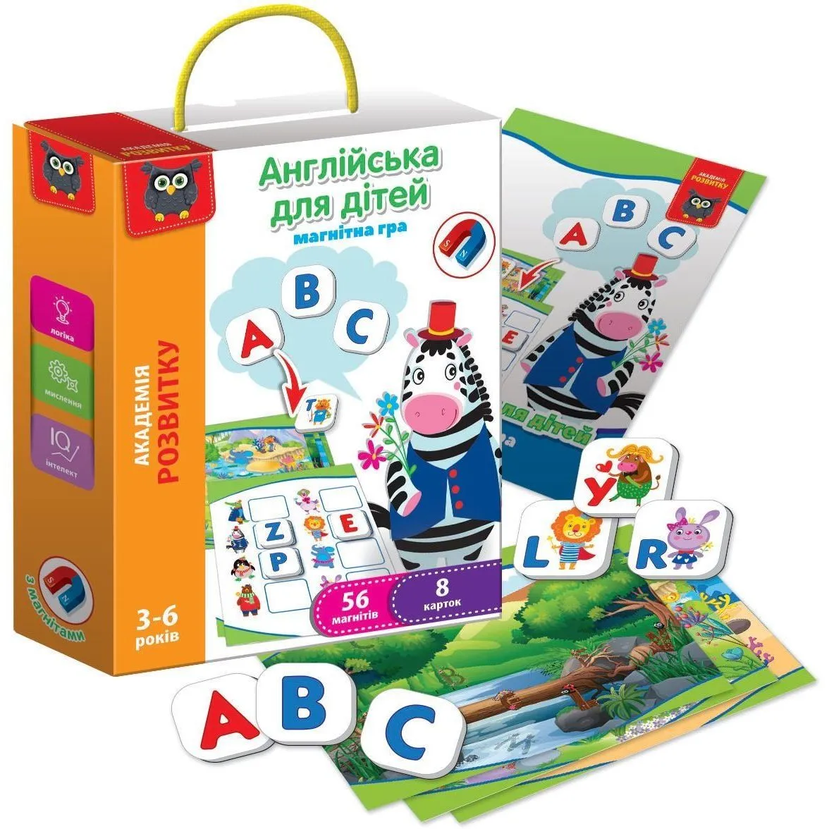 Гра розвиваюча Vladi Toys магнітна. Англійська для дітей VT5411-09